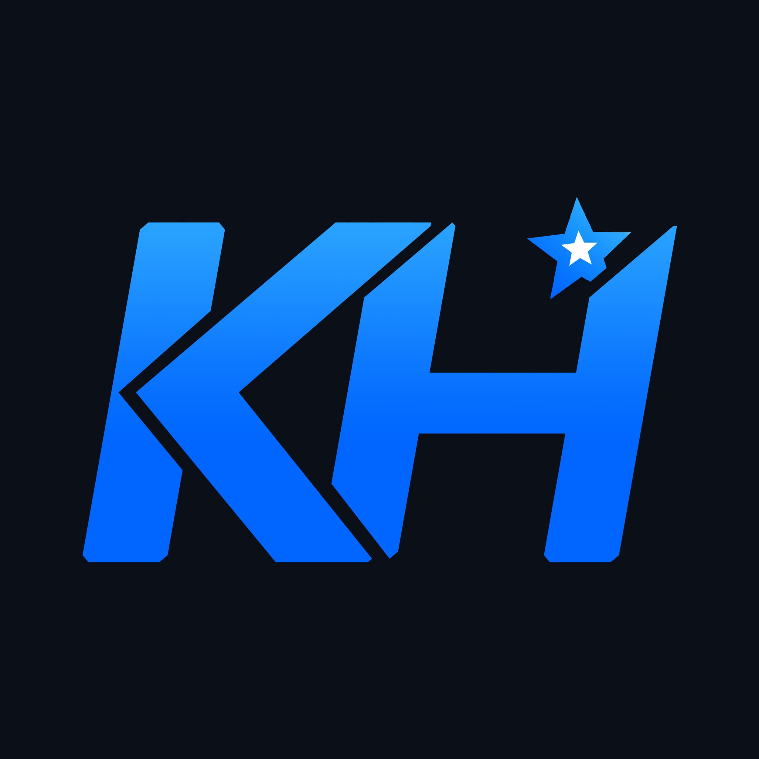 Original blue KyraHosting KH logo